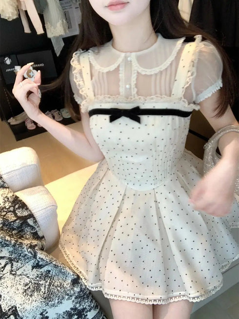 ドットふわふわワンピセットアップ