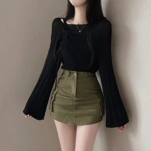 シャーリングメッシュニット