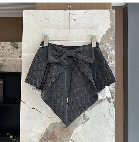 バックリボンプリーツスカート
