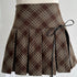 ブラウン切り替えプリーツスカート