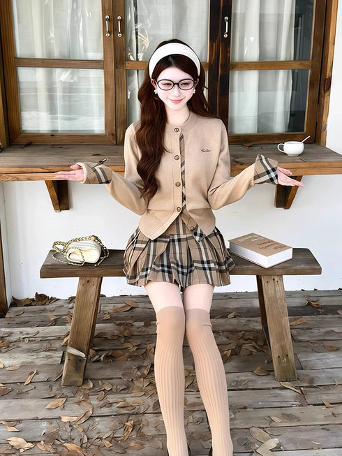 タータンチェックセットアップ