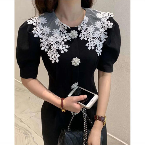 フラワーレースマーメイドワンピース