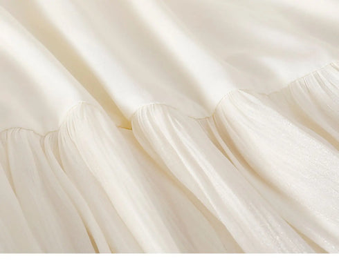 4段フリル艶スカート