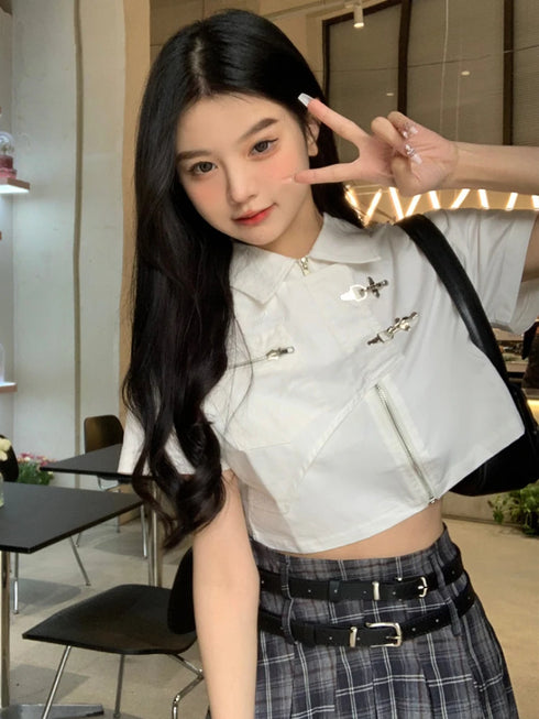 デザインホワイトシャツ