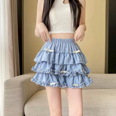 プチリボンフリルミニスカート