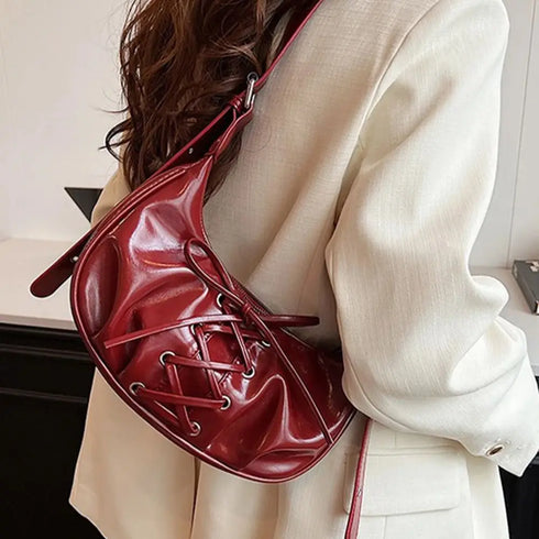 編み上げリボンバッグ