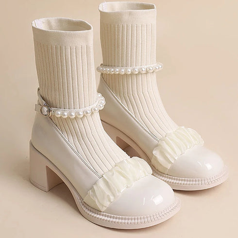 ソックスデザインパンプス