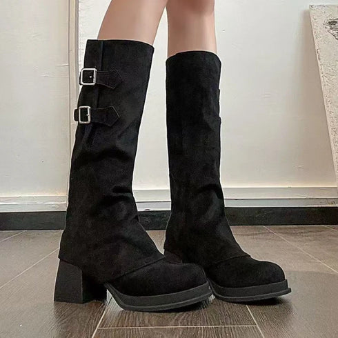 2wayウエスタンベルトロングブーツ