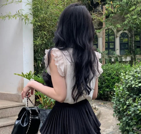 プチリボンフリルトップス