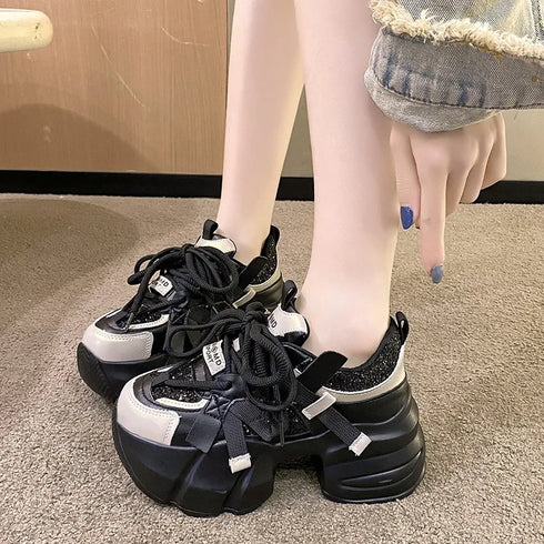 ラメ厚底スニーカー