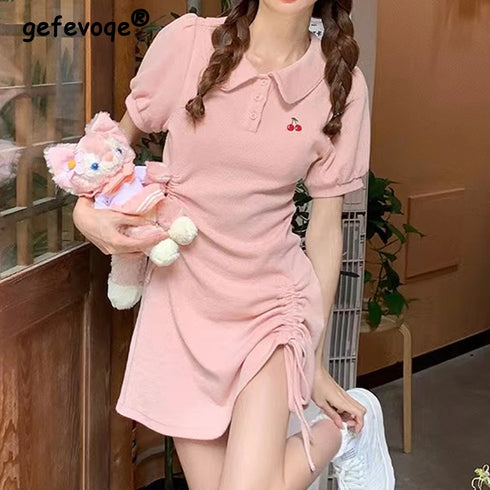 ポロカラークシュワンピ