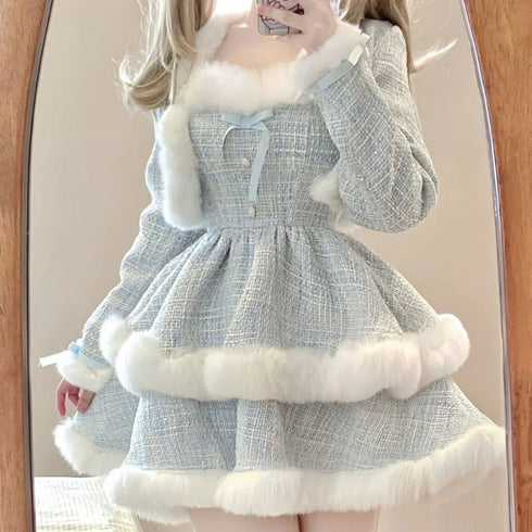 ふわふわライトブルーセットアップ