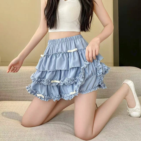 プチリボンフリルミニスカート