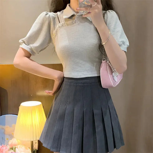 2wayシャツトップス