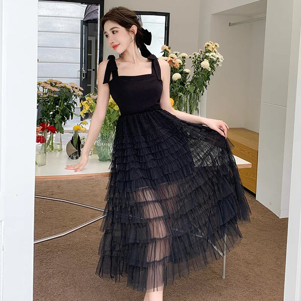 フリルチュールワンピース