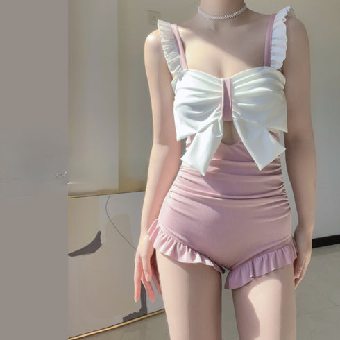 センターリボンバイカラースイムウェア