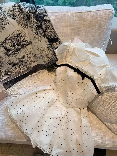 ドットふわふわワンピセットアップ