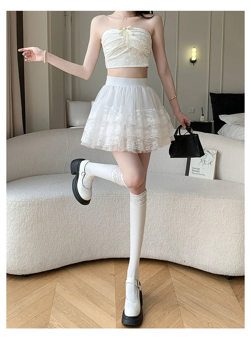 ふりふりレースミニスカート