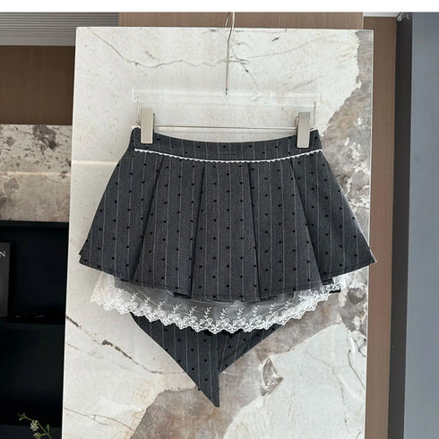 バックリボンプリーツスカート