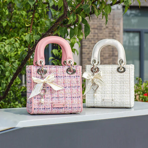 パステルツイードスクエアバッグ