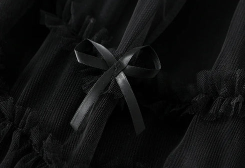 フリルリボンチュールスカート