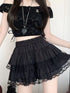 2段レースフリルミニスカート