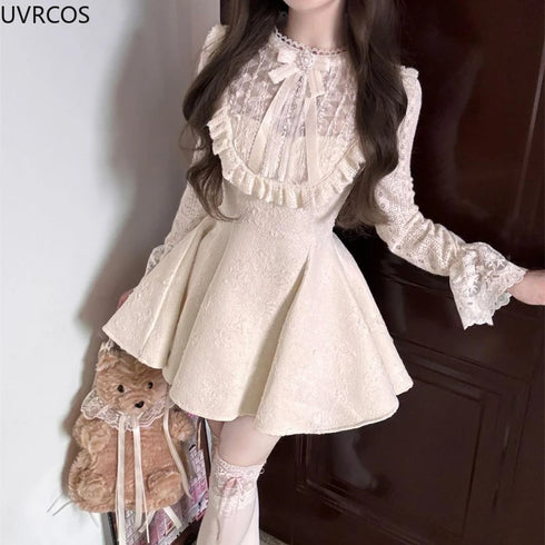 メイドライククリームワンピ