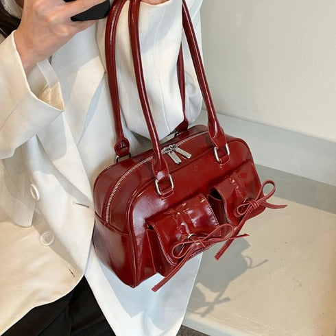 ミニリボン光沢バッグ