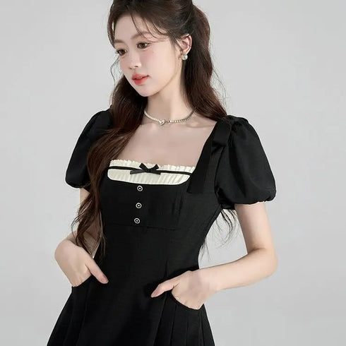 クラシカルレイヤード風ワンピース