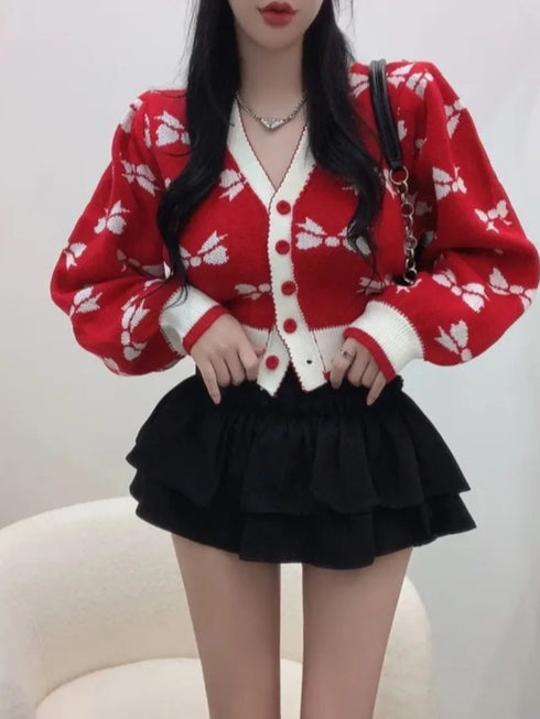 プレゼントリボンニット