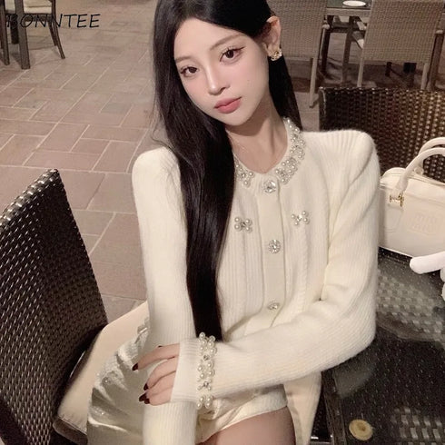 ビジューセーターカーディガン