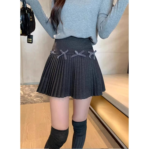 ミニリボンデザインプリーツスカート