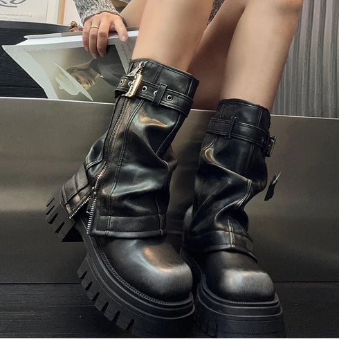 レッグウォーマーデザインブーツ