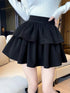 2段フリルガーリーミニスカート