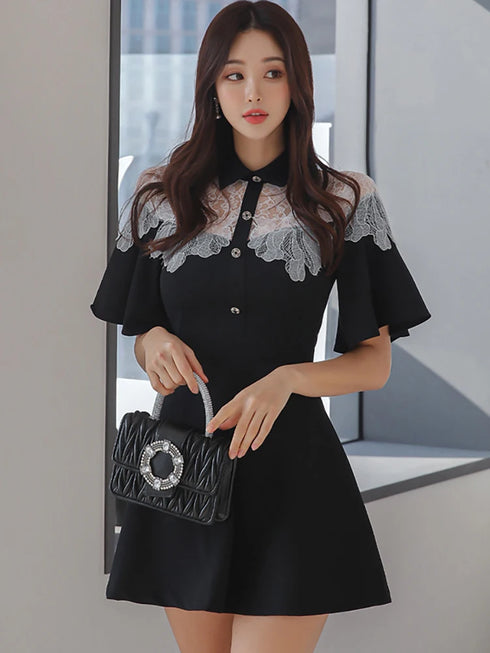 ホワイトレースワンピ