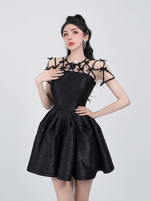 リボンデザインシックドレス