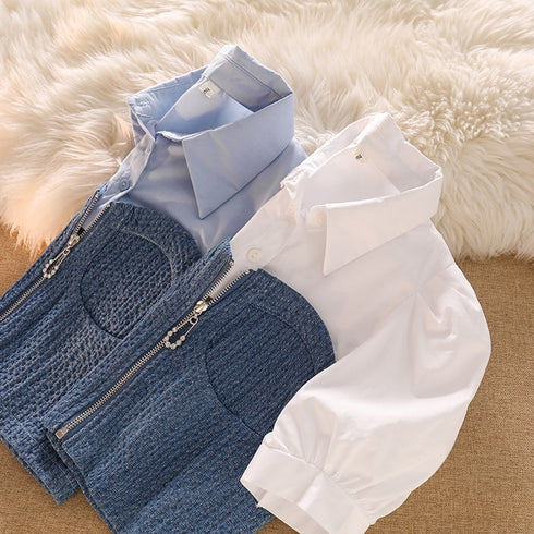 ドッキングデザインシャツ