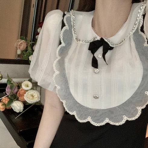 スカラップフリルメイドワンピース