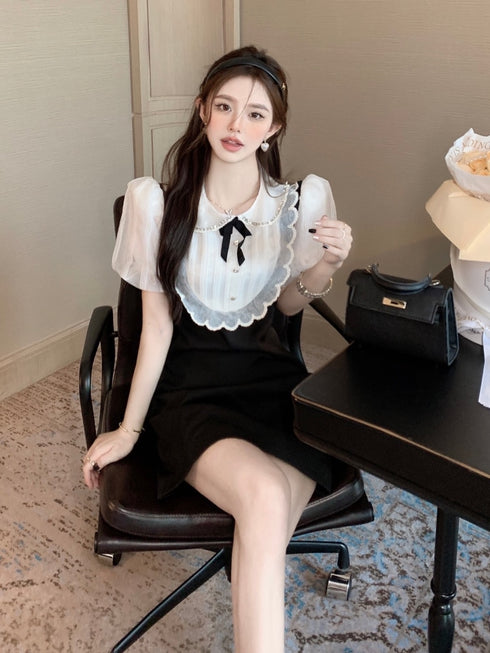 スカラップフリルメイドワンピース