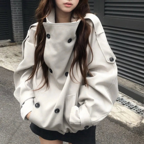ハイネックショートコート