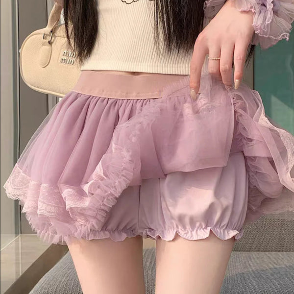 ショーパン付きチュールスカート