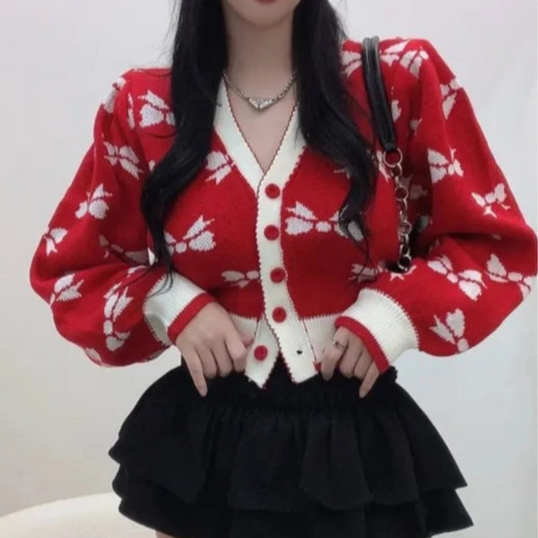 プレゼントリボンニット