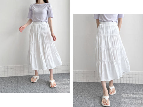 4段フリルティアードスカート