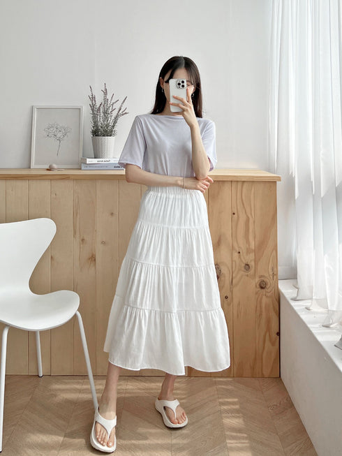 4段フリルティアードスカート