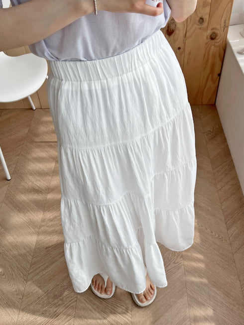 4段フリルティアードスカート