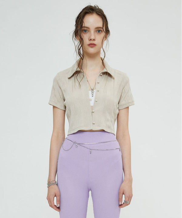 ウェイビーシャツ(ベージュ)