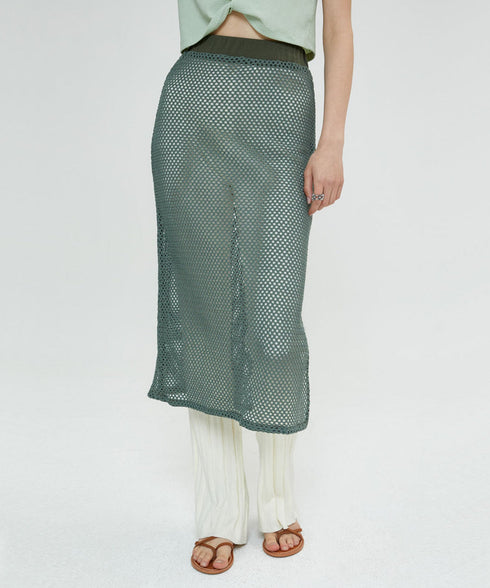 クロスヘスカート(カーキ)