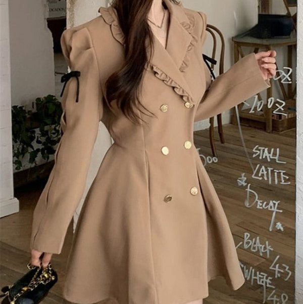 フリルトレンチミニワンピース