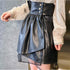 フェイクレザーデザインスカート