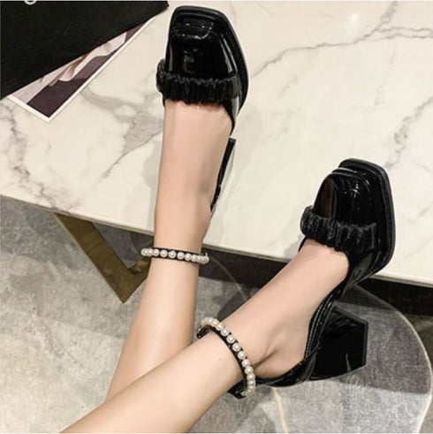 くしゅシフォンパンプス